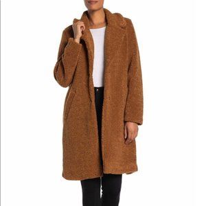 Lucky Brand Long Faux Shearling Teddy Coat Size XS